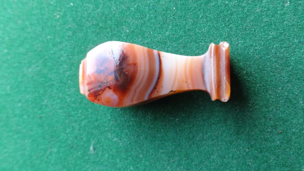 Miniatuur Cachet Art Deco  Carneool, Ophalen of Verzenden