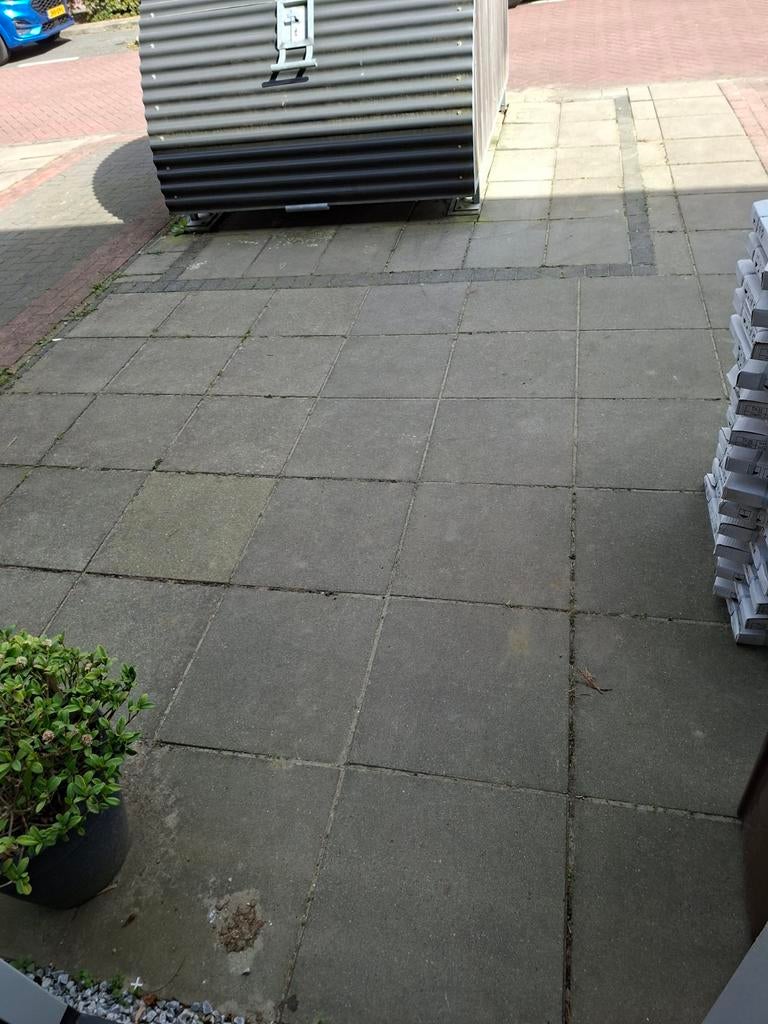 Gebruikte terrastegels - Grijs, 50x50 en 60x40 cm, Doe-het-zelf en Verbouw, Tegels, Ophalen, Gebruikt, 40 tot 60 cm, 10 m² of meer