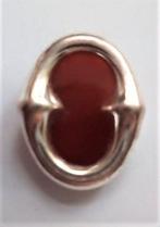 Prachtige zilveren hanger met carneool 925 RJ (7545), Ophalen, Zo goed als nieuw, Zilver, Zilver