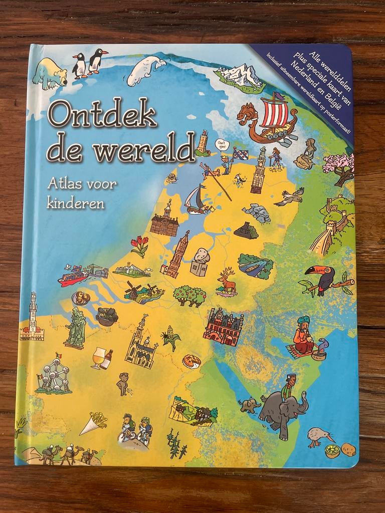 Ontdek de Wereld - Atlas voor kinderen, Boeken, Overige atlassen, 2000 tot heden, Ophalen of Verzenden, Zo goed als nieuw
