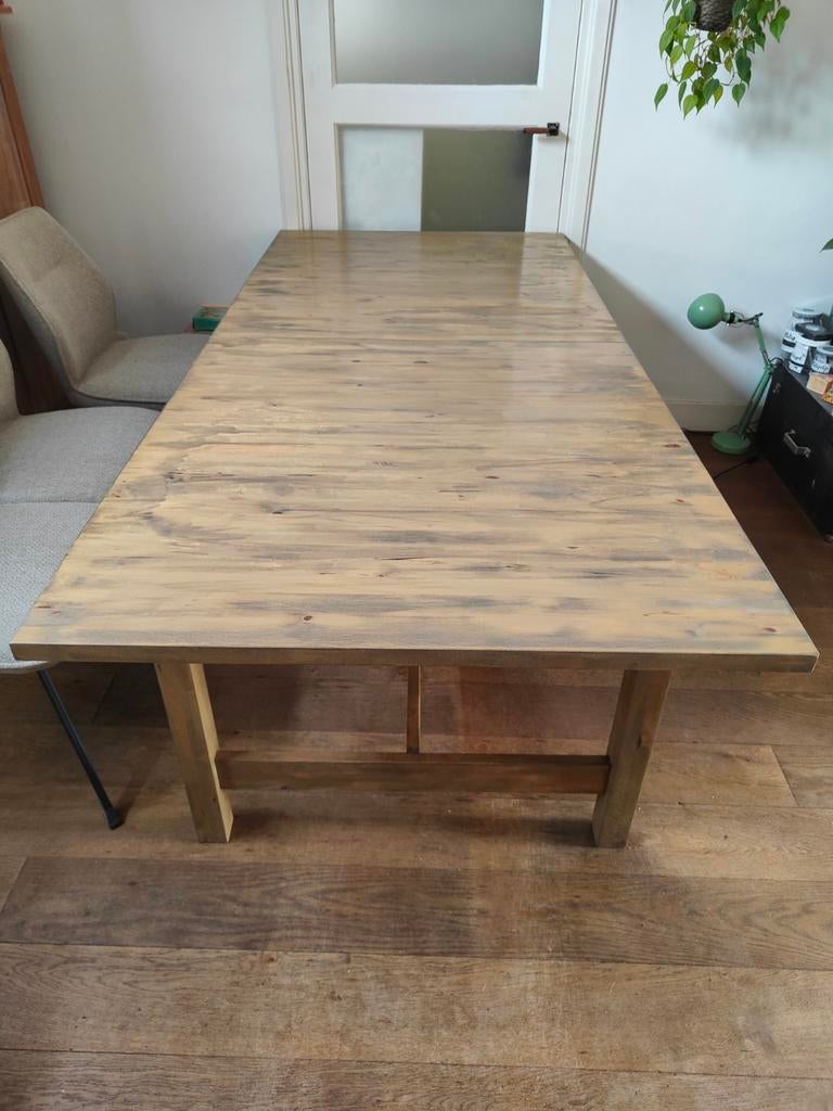 Eettafel uitschuifbaar, Ophalen, Gebruikt, Rechthoekig, 50 tot 100 cm