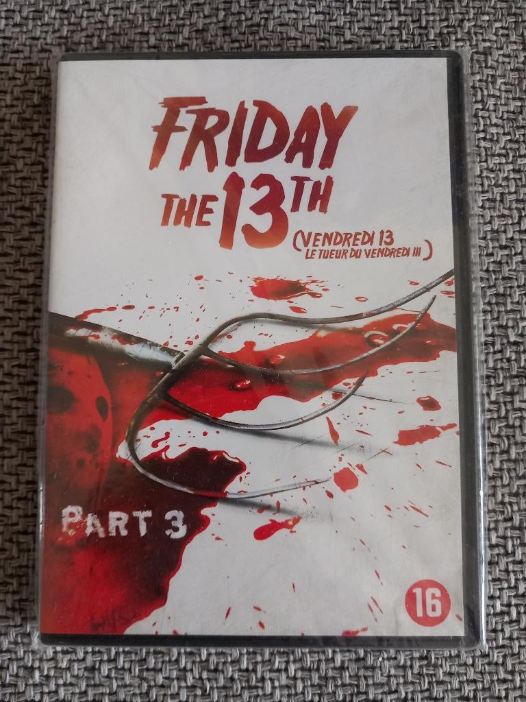 Friday the 13th part 3 dvd (nieuw), Cd's en Dvd's, Dvd's | Horror, Vanaf 16 jaar, Ophalen of Verzenden, Nieuw in verpakking, Slasher