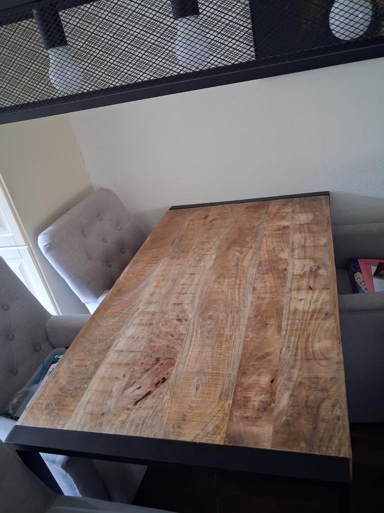Eettafel, Huis en Inrichting, Tafels | Eettafels, Ophalen, Zo goed als nieuw, Rechthoekig, 50 tot 100 cm