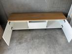 Tv meubel Ikea wit eikenhout metalen pootjes, Ophalen, 150 tot 200 cm, Eikenhout, Modern eigentijds