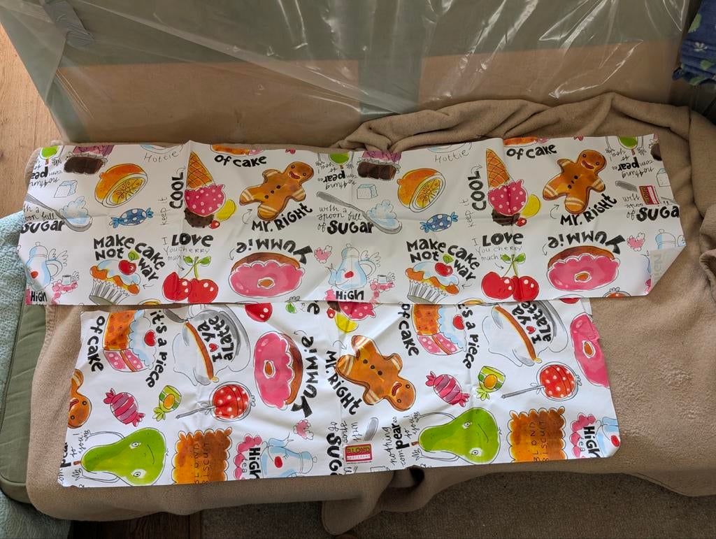 Blond Amsterdam Tafelzeil - Zoetigheden, Huis en Inrichting, Keuken | Textiel, Ophalen of Verzenden, Gebruikt, Overige kleuren