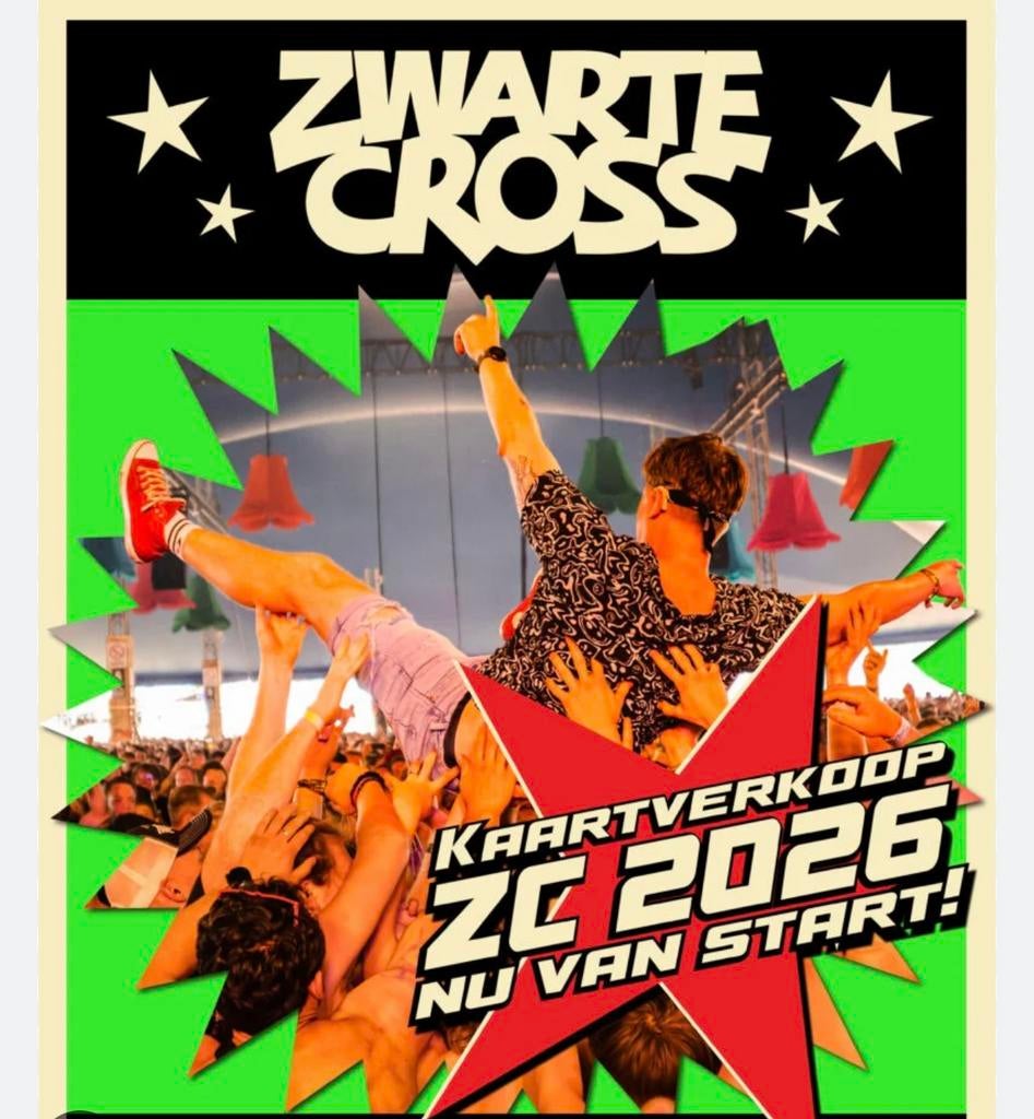 Zwarte Cross kaart 2026 zondag te koop, Tickets en Kaartjes, Evenementen en Festivals, Eén persoon