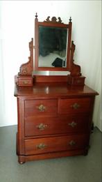 Antieke ladekast met spiegel - Mahoniehout, Ophalen