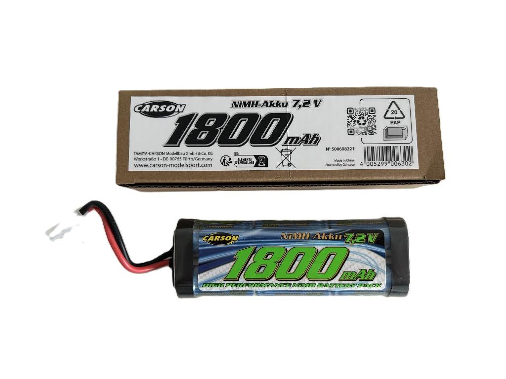 Carson 608221 7,2V/1800mAh NiMH Race Akku TAM C608221, Elektro, Nieuw, Ophalen of Verzenden, Schaal 1:10