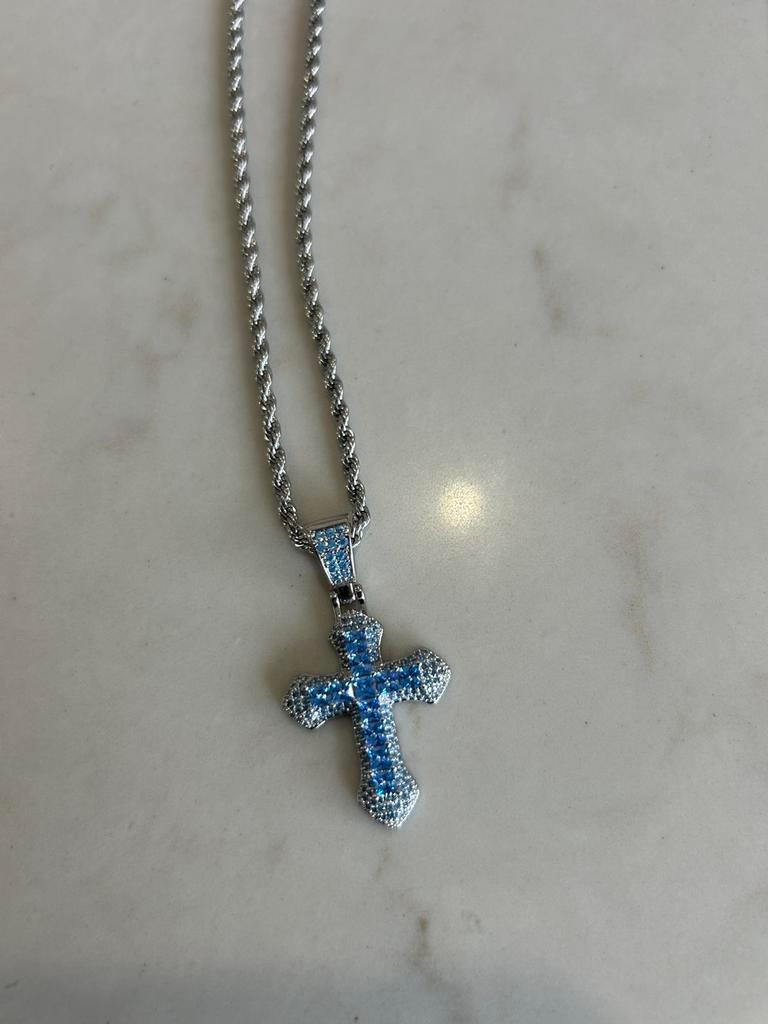 Cross Chain, Sieraden, Tassen en Uiterlijk, Kettingen, Nieuw, Ophalen of Verzenden, Zilver, Overige materialen
