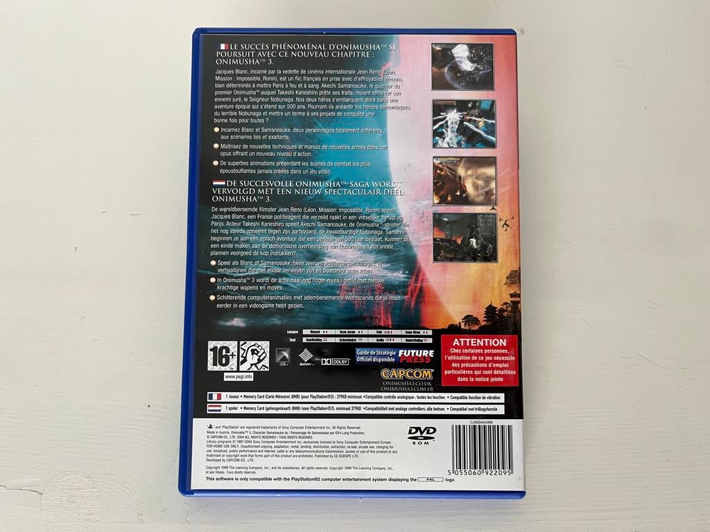 Onimusha 3 voor PlayStation 2, Spelcomputers en Games, Avontuur en Actie, Gebruikt, T, Ophalen of Verzenden