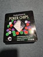 Professionele Poker Set met Fiches en Kaarten, Onbekend, Vijf spelers of meer, Ophalen of Verzenden, Zo goed als nieuw