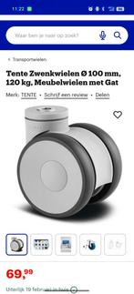 Tente zwenkwielen 100mm, Ophalen