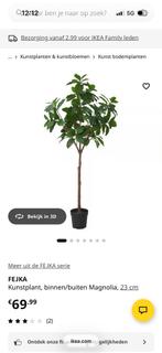 IKEA FEJKA Kunstplant Magnolia Boom 190cm, Ophalen, Binnen, Groen, Kunstplant