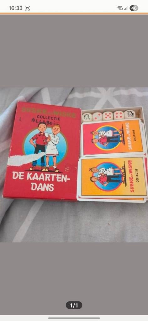 Suske en Wiske dobbelspel De kaarten dans, Verzamelen, Stripfiguren, Ophalen of Verzenden, Suske en Wiske, Gebruikt, Boek of Spel