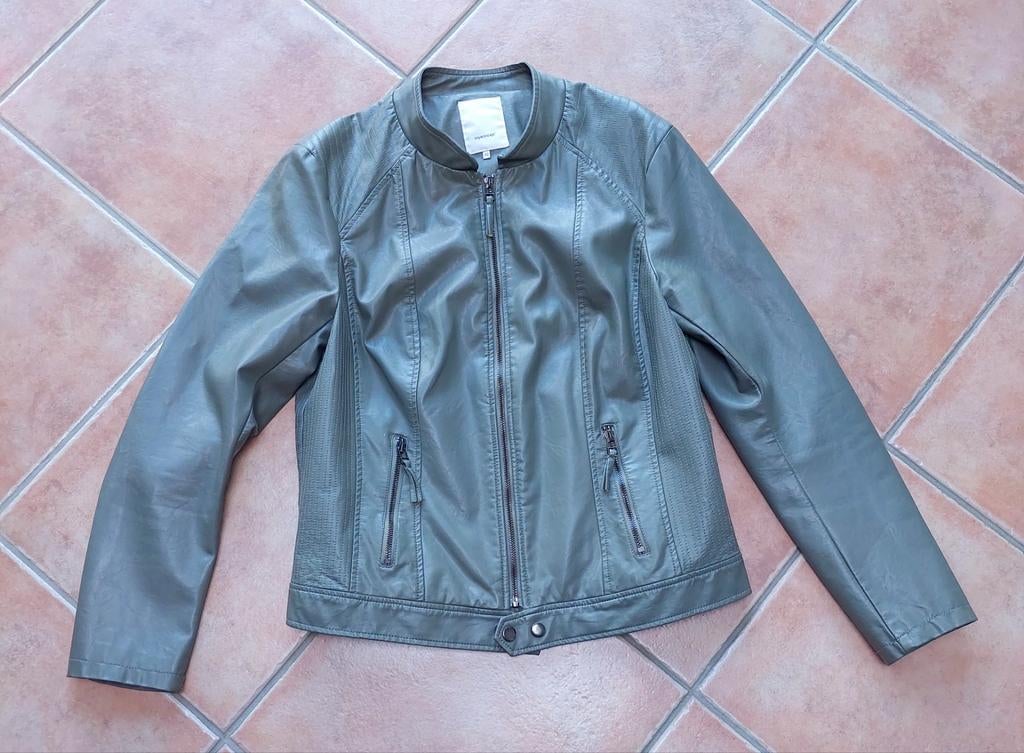 Zomer jacket van imitatie leer maat 42, Soyaconcept, Maat 42/44 (L), Ophalen of Verzenden, Gedragen