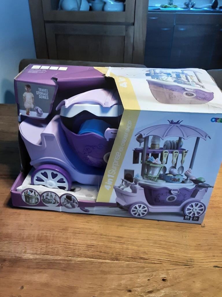 Leuke verrijdbare ijscokar voor kindjes (nieuw in doos), Ophalen