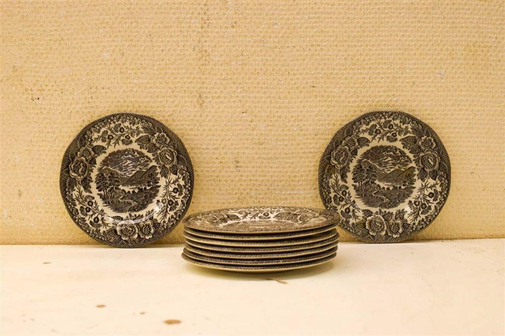 8 stuks Lochs of scotland porseleinen schoteltjes 51129, Gebruikt, Ophalen of Verzenden, Bord(en), Wedgwood