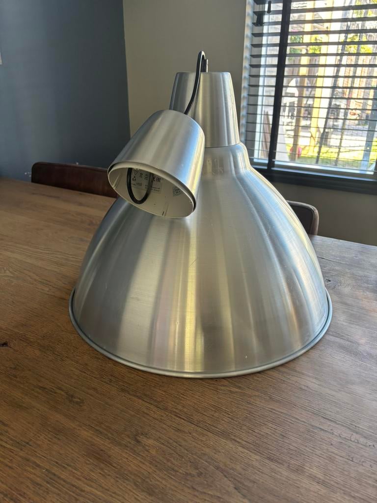 Hanglamp zilver, Huis en Inrichting, Lampen | Hanglampen, Ophalen of Verzenden, Zo goed als nieuw, Minder dan 50 cm