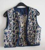 blauw cream bewerkte print vestje, Kleding | Dames, Ophalen of Verzenden, Gedragen, Maat 46/48 (XL) of groter, Blauw