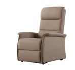 Turin Sta-op stoel met 2 motoren - Stof, Taupe, Ophalen, Minder dan 75 cm, Zo goed als nieuw, Stof