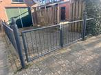 Stevig hekwerk met poort - Ideaal voor tuin of oprit, Ophalen, Met poort, Gebruikt, Spijlenhekwerk