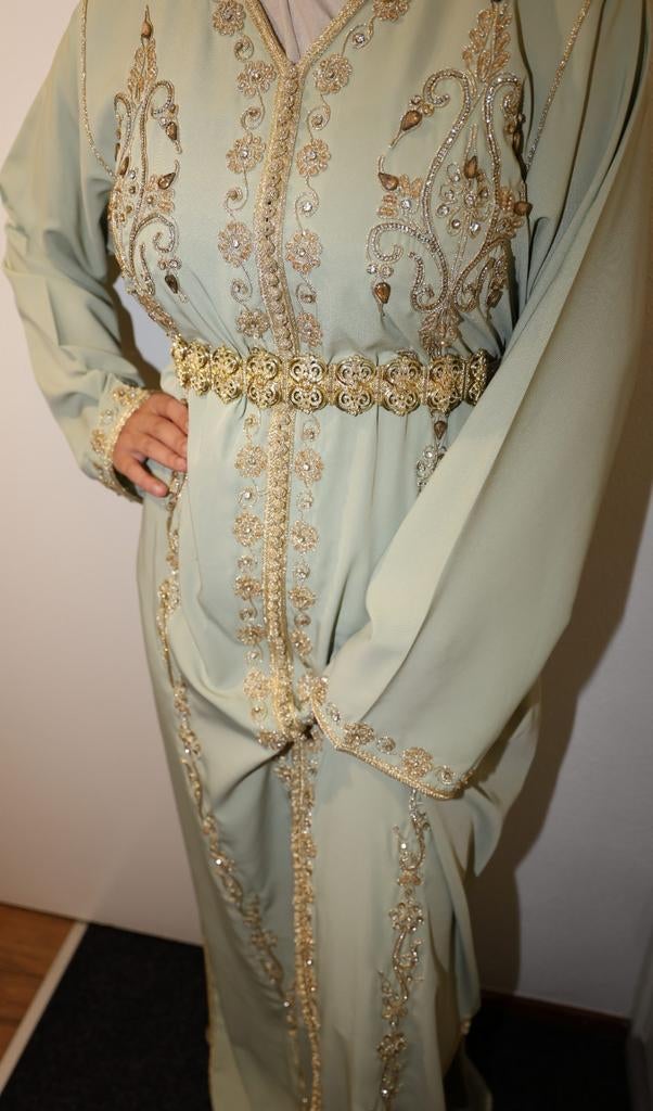 Kaftan marokaans - mint groen, Ophalen of Verzenden, Zo goed als nieuw, Groen
