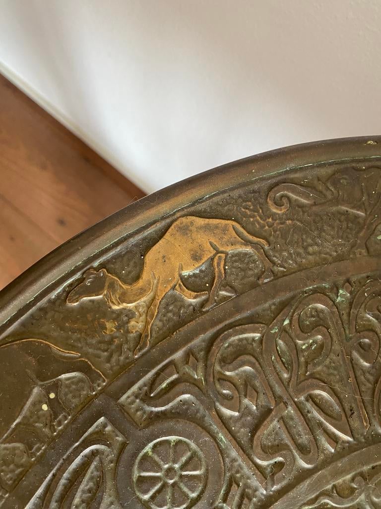 Rooktafel met koperen blad, Ophalen