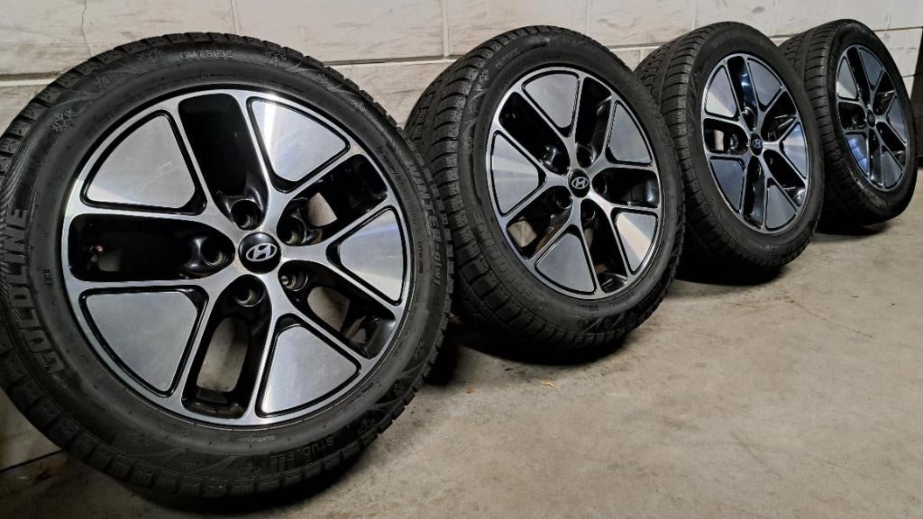 Bi-color velgen Kia Niro Soul Hyundai Kona Ioniq 215/55/17, Banden en Velgen, 17 inch, Personenwagen, Gebruikt