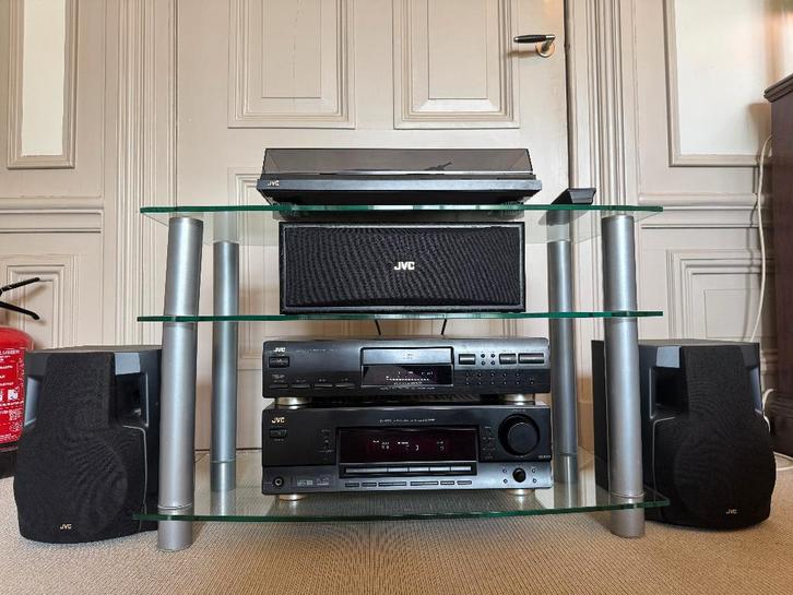 JVC STEREOSET PLATENSPELER CD-SPELER RECEIVER jaren '90, Audio, Tv en Foto, Stereo-sets, Gebruikt, Cd-speler, Tuner of Radio, Speakers