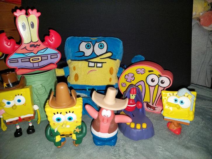 Spongebob Squarepants figuren set knuffel, Kinderen en Baby's, Speelgoed | Actiefiguren, Zo goed als nieuw, Ophalen of Verzenden