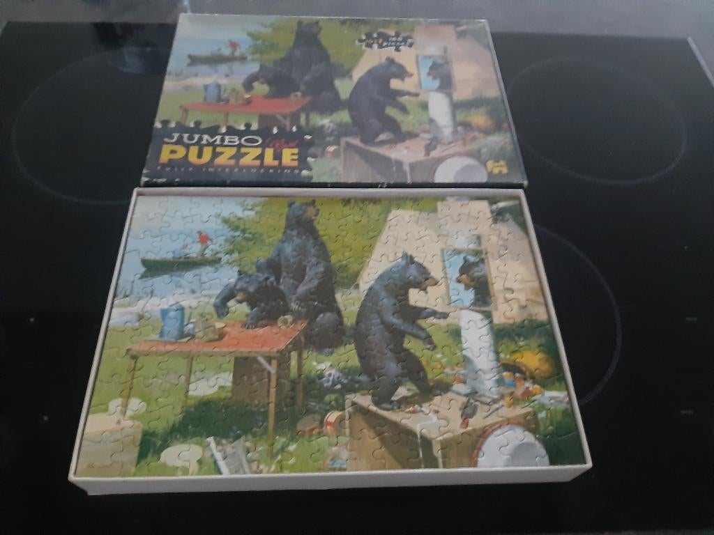 Jumbo puzzel 100 stukjes - bruine beren, Ophalen, Meer dan 50 stukjes, Zo goed als nieuw, 6 jaar of ouder