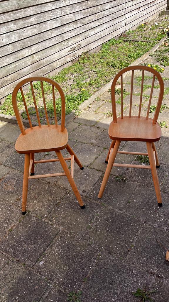 2 Houten Kinderstoelen van IKEA, Kinderen en Baby's, Kinderstoelen, Ophalen, Gebruikt, Overige typen