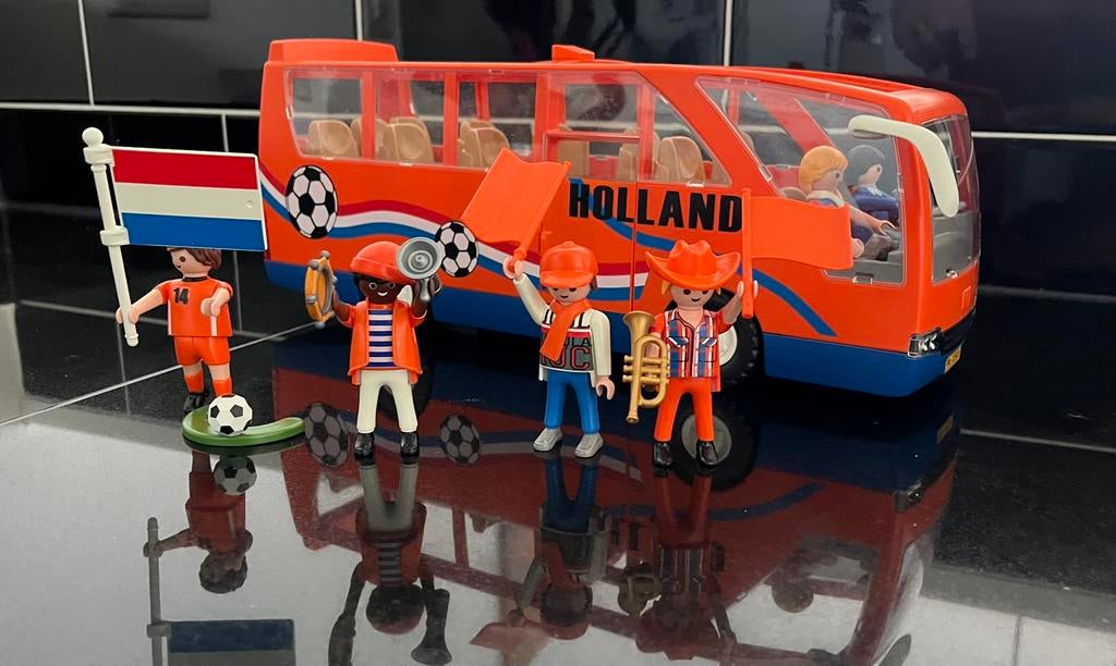 Playmobiel  supporter bus, Ophalen, Zo goed als nieuw, Complete set