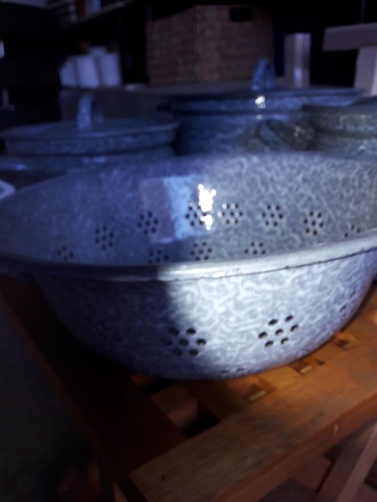 Emaille wolkpannen, vintage, Antiek en Kunst, Antiek | Emaille, Ophalen