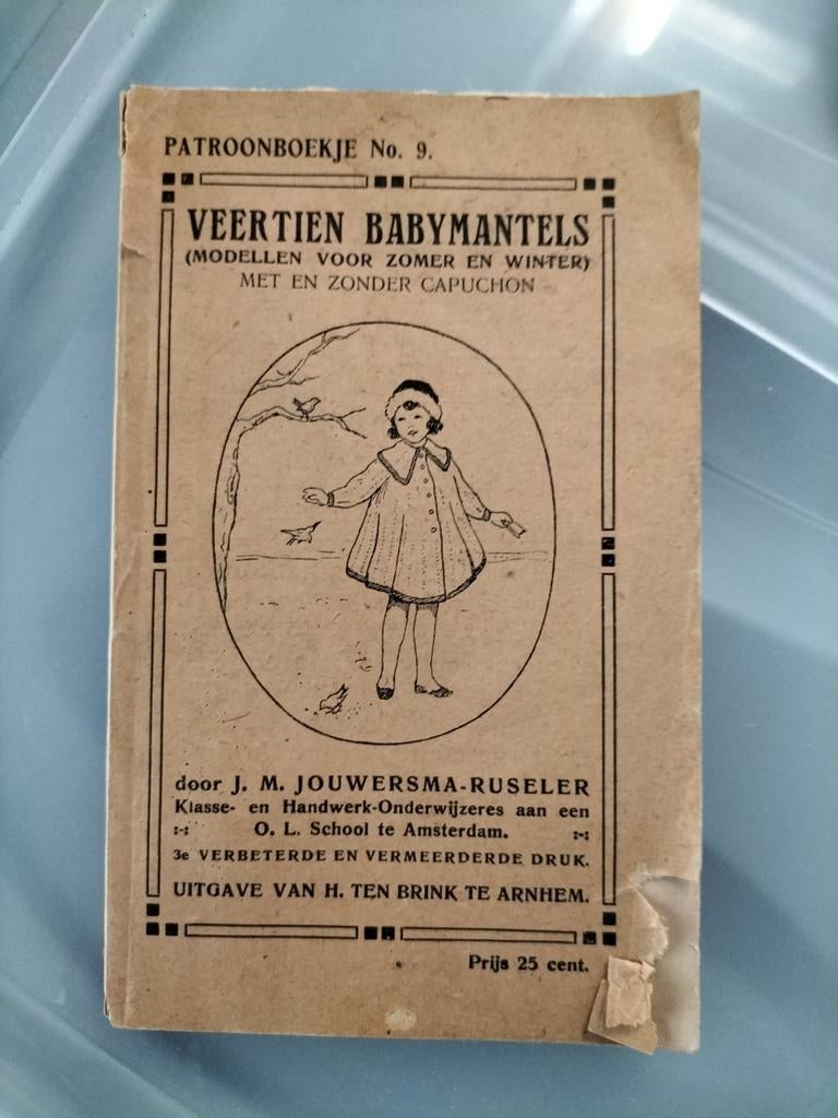 Vintage Patroonboekje Babymantels (1918) - Zeldzaam!, Ophalen of Verzenden, Vrouw, Overige merken