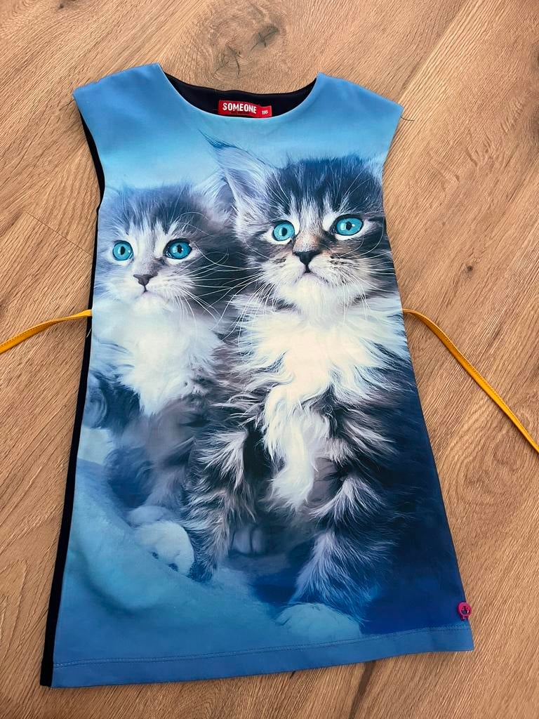 Someone jurk maat 116 poesjes, Kinderen en Baby's, Kinderkleding | Maat 116, Verzenden, Zo goed als nieuw, Meisje, Jurk of Rok