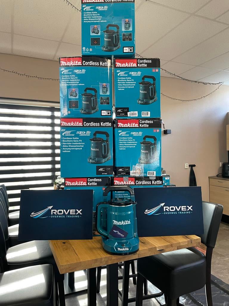 Restpartij nieuwe Makita waterkokers DKT360z (zonder accu/la, Minder dan 1 liter, Ophalen, Nieuw, Draadloos