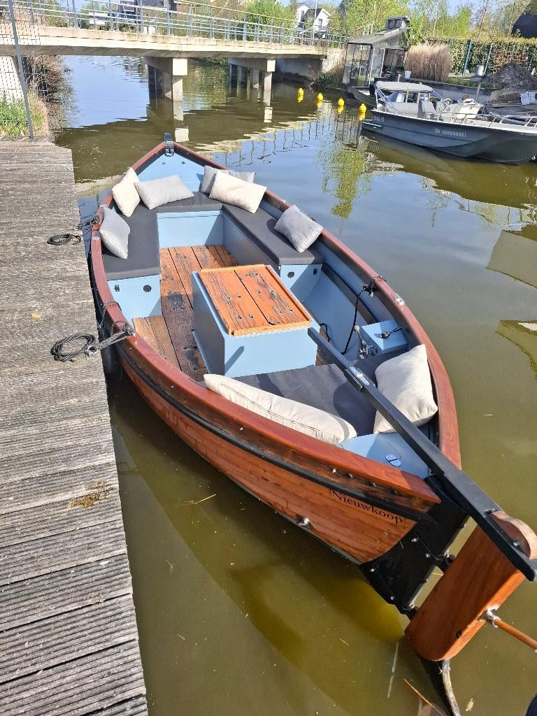 Houten sloep met elektrische en diesel aandrijving, Ophalen, 10 tot 30 pk, Gebruikt, Binnenboordmotor