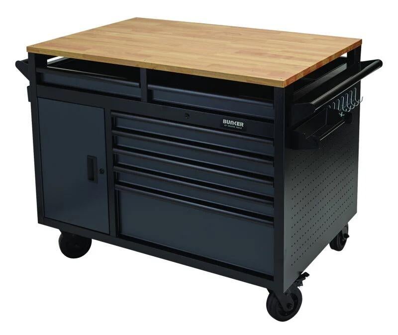 BUNKER Gereedschapswagen/Werkbank, 122cm, Grijs / Nieuw, Ophalen of Verzenden, Nieuw