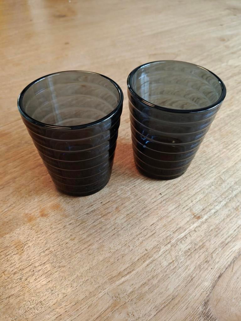 Twee glazen Iittala kopjes, Ophalen of Verzenden