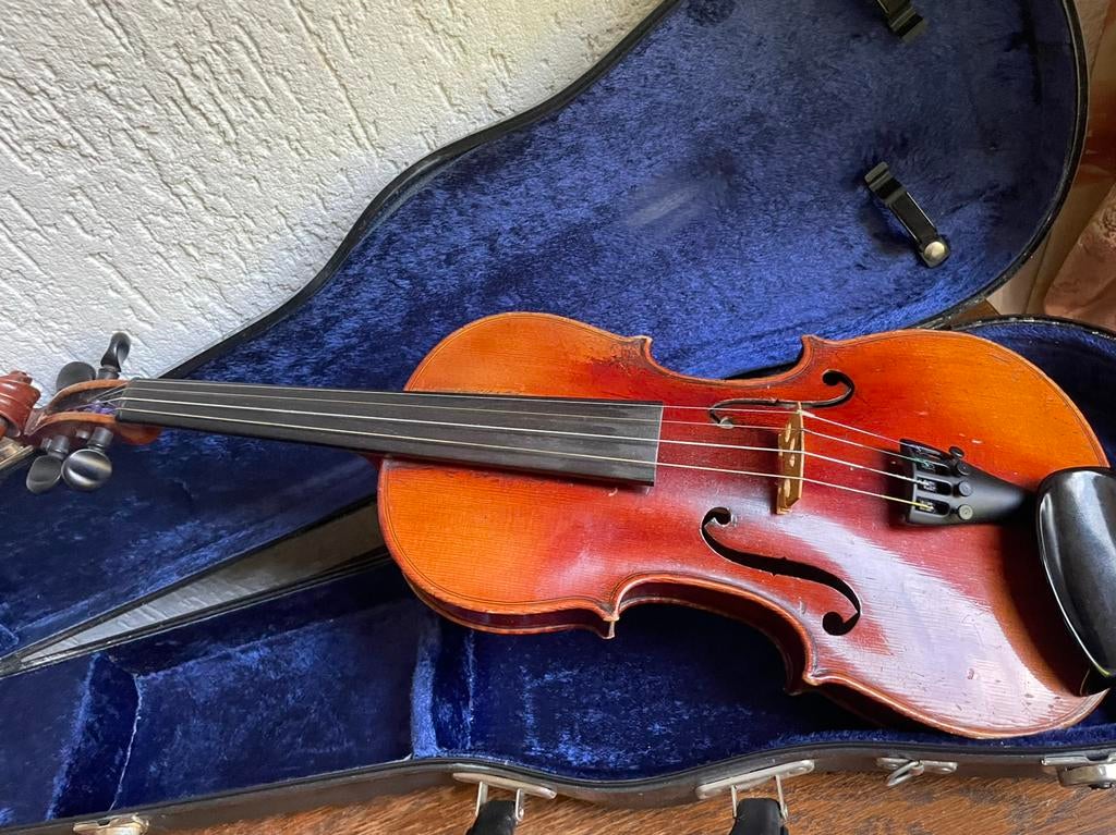 Elegante oude Boheemse viool 4/4 uit 1940,mooie ronde klank, Ophalen, Gebruikt, Viool, 4/4-viool