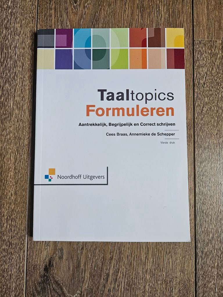 Taaltopics Formuleren, Boeken, Studieboeken en Cursussen, Zo goed als nieuw, Alpha, Cees Braas, Annemieke de Schepper, HBO