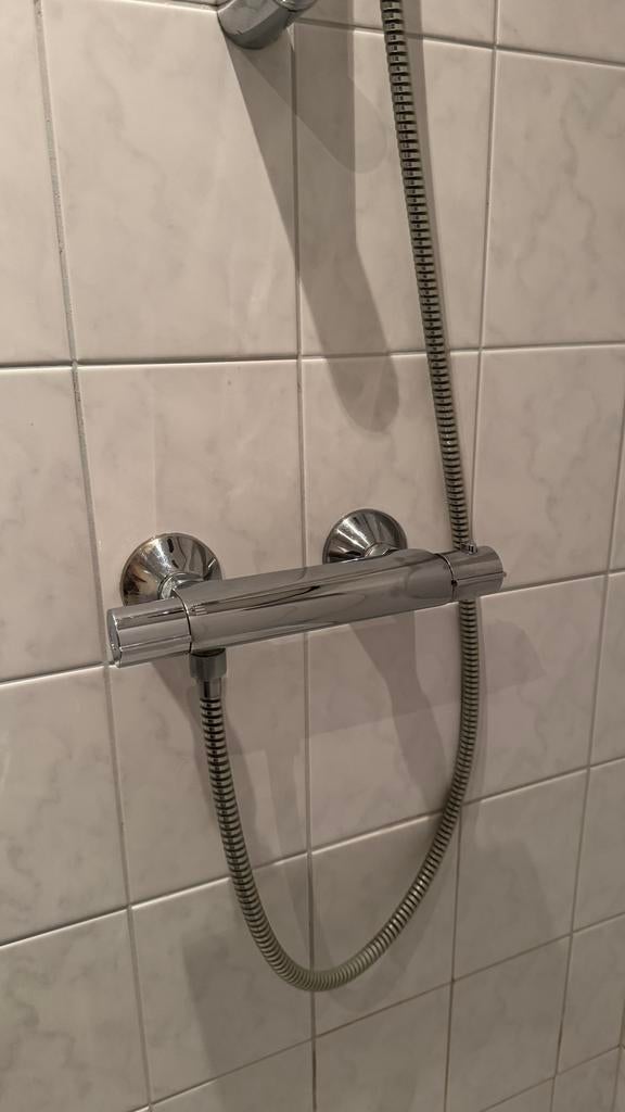 Aquavive Thermostatische Douchekraan Sele - Chroom - 15 cm, Doe-het-zelf en Verbouw, Sanitair, Ophalen, Zo goed als nieuw, Chroom