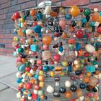 Unieke lampenkap met veel kleurige glazen kralen, Ophalen, Gebruikt