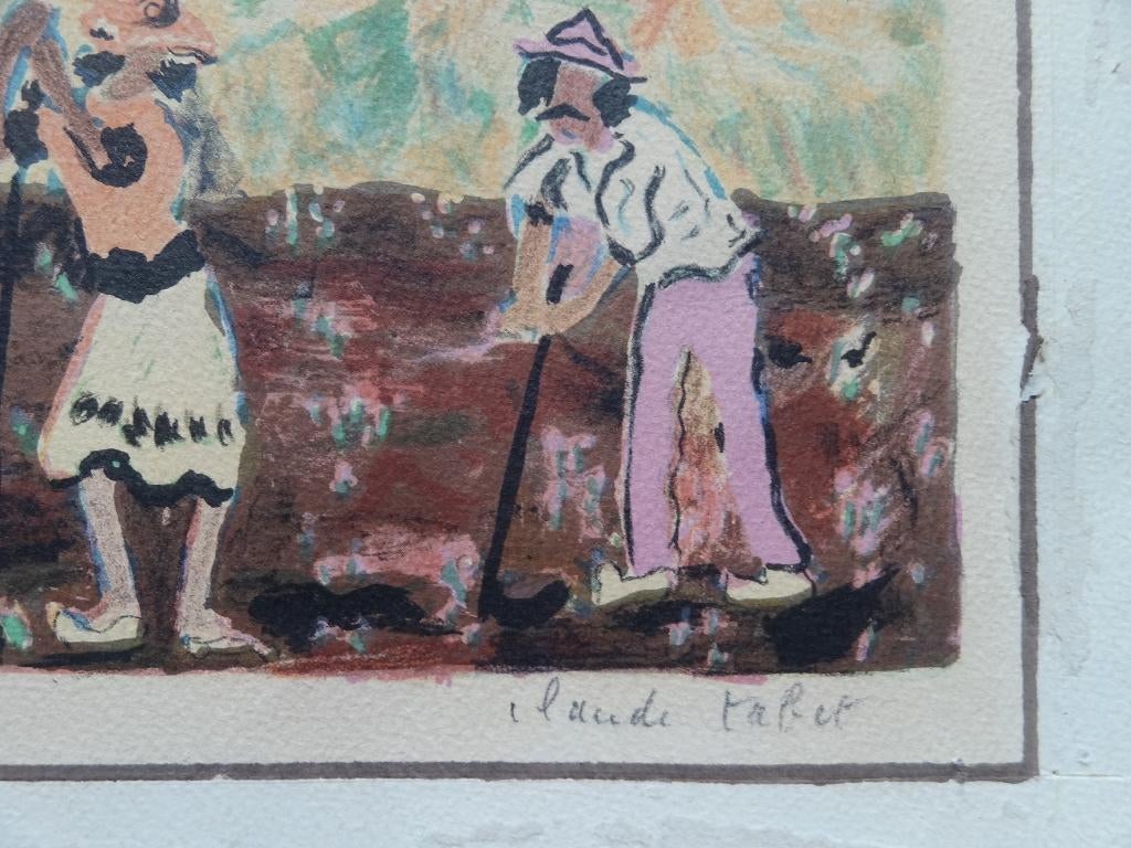 kleuren litho épreuve d'artiste van Claude Tabet, Verzenden