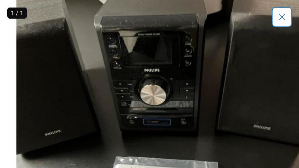 Plilips stereotoren met boxen, Audio, Tv en Foto, Stereo-sets, Ophalen, Gebruikt