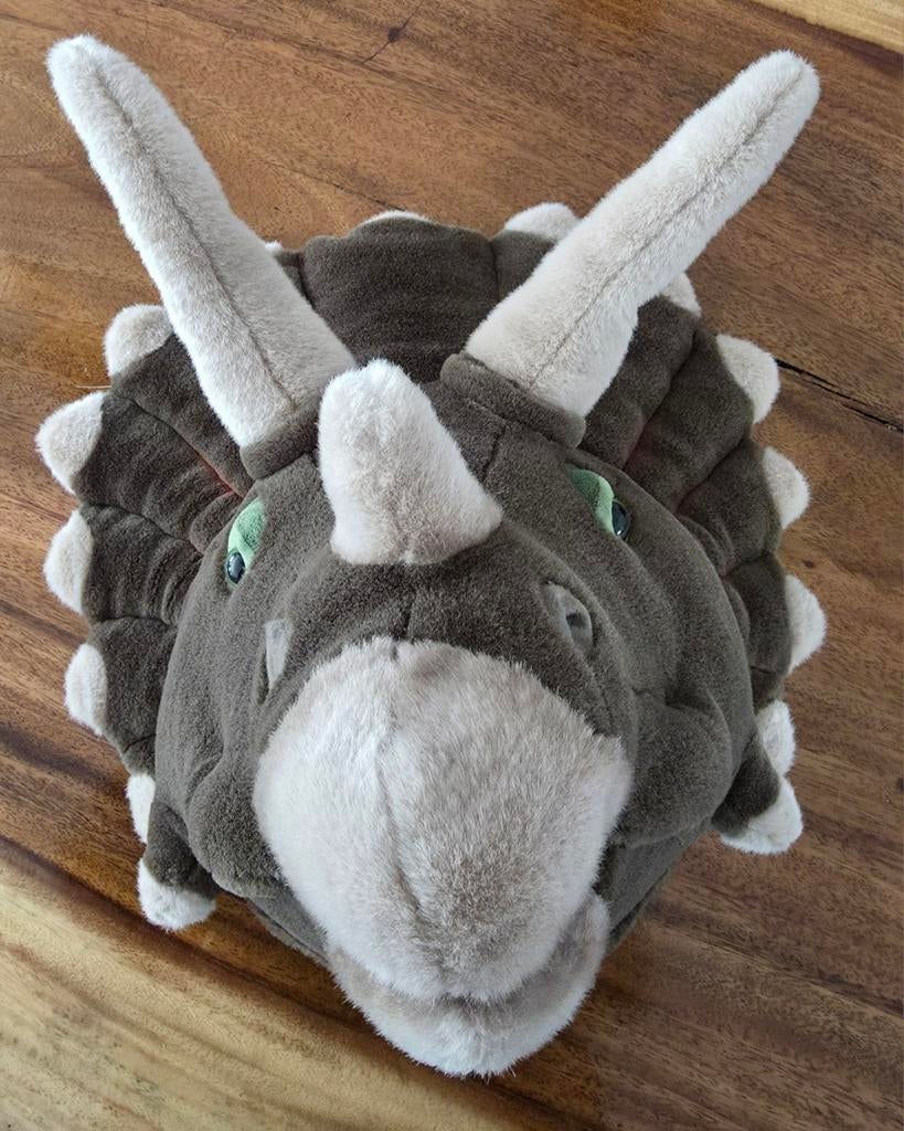 Wild & Soft pluche hoofd triceratops, Ophalen