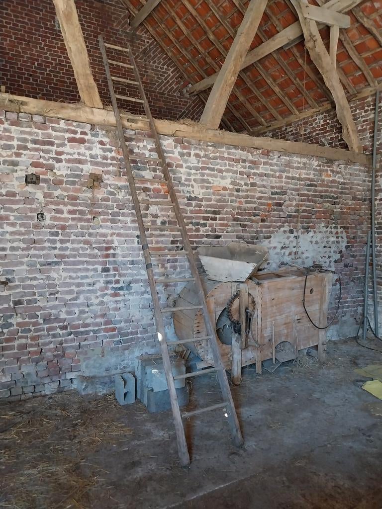 Antieke houten graanwanmolen -dorsmachine   erfgoed, Antiek en Kunst, Ophalen