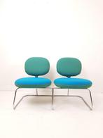 Artifort Vega bankje C 310/2 sofa 2 chroom ploeg stof blauw, ., 75 tot 100 cm, Ophalen of Verzenden, Zo goed als nieuw