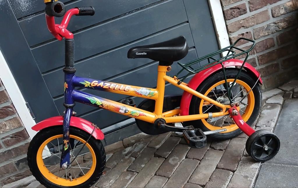 Kinderfiets 12.5 inch met zijwieltjes, Fietsen en Brommers, Fietsen | Kinderfietsjes, Ophalen, Gebruikt, Minder dan 16 inch, Zijwieltjes